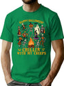 206 Halloween Fun With Chillin' Creeps T-Shirt for Men & Women, T-Shirts Graphic Tee - Green