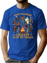 206 Halloween Fun With Chillin' Creeps T-Shirt for Men & Women, T-Shirts Graphic Tee - Blue