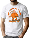 209 Spooky Apparel Co. - All Tricks No Treats Pumpkin Mascot. Halloween Gift T-Shirt for Men & Women, T-Shirts Graphic Tee - White