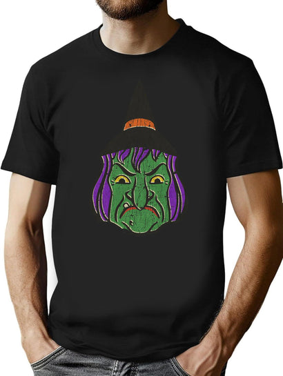 21 1950S Halloween Witch T-Shirt for Men & Women, T-Shirts Graphic Tee - Black