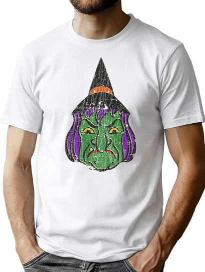 21 1950S Halloween Witch T-Shirt for Men & Women, T-Shirts Graphic Tee - Black