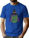 21 1950S Halloween Witch T-Shirt for Men & Women, T-Shirts Graphic Tee - Blue