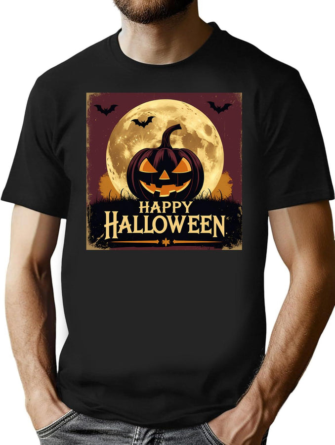 214 Vintage Halloween Poster Wbats T-Shirt for Men & Women, T-Shirts Graphic Tee - Black