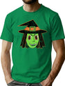 216 Vintage Halloween Witch T-Shirt for Men & Women, T-Shirts Graphic Tee - Green