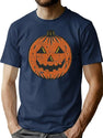 22 1950S Halloween Jack-O'-Lantern T-Shirt for Men & Women, T-Shirts Graphic Tee - Navy