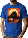 223 Halloween Vintage T-Shirt for Men & Women, T-Shirts Graphic Tee - Blue