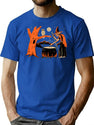 228 1940S Vintage Halloween Witch T-Shirt for Men & Women, T-Shirts Graphic Tee - Blue
