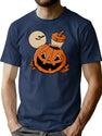 23 Vintage Mind Blown Pumpkin T-Shirt for Men & Women, T-Shirts Graphic Tee - Navy