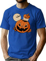 23 Vintage Mind Blown Pumpkin T-Shirt for Men & Women, T-Shirts Graphic Tee - Blue
