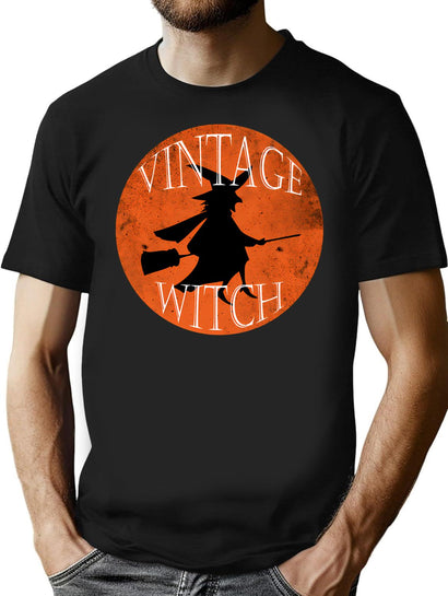 230 Vintage Witch T-Shirt for Men & Women, T-Shirts Graphic Tee - Black