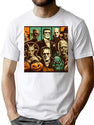 235 Vintage Halloween Monsters T-Shirt for Men & Women, T-Shirts Graphic Tee - White