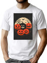 237 Vintage Distressed Halloween Night Scene T-Shirt for Men & Women, T-Shirts Graphic Tee - White