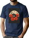 237 Vintage Distressed Halloween Night Scene T-Shirt for Men & Women, T-Shirts Graphic Tee - Navy