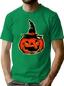 239 Vintage Halloween Witch Pumpkin T-Shirt for Men & Women, T-Shirts Graphic Tee - Green