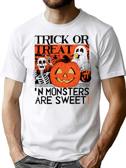 241 Trick Or Treat T-Shirt for Men & Women, T-Shirts Graphic Tee - Black
