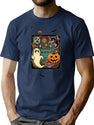 251 Dark Retro Monsters T-Shirt for Men & Women, T-Shirts Graphic Tee - Navy