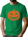 252 Vintage Halloween Pumpkin Design Retro Sunset Style T-Shirt for Men & Women, T-Shirts Graphic Tee - Green