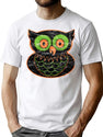 254 Vintage Halloween Owl T-Shirt for Men & Women, T-Shirts Graphic Tee - White