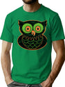 254 Vintage Halloween Owl T-Shirt for Men & Women, T-Shirts Graphic Tee - Green