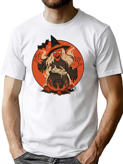 26 Vintage Halloween Witch T-Shirt for Men & Women, T-Shirts Graphic Tee - Black