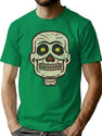 260 1950S Halloween Skull T-Shirt for Men & Women, T-Shirts Graphic Tee - Green