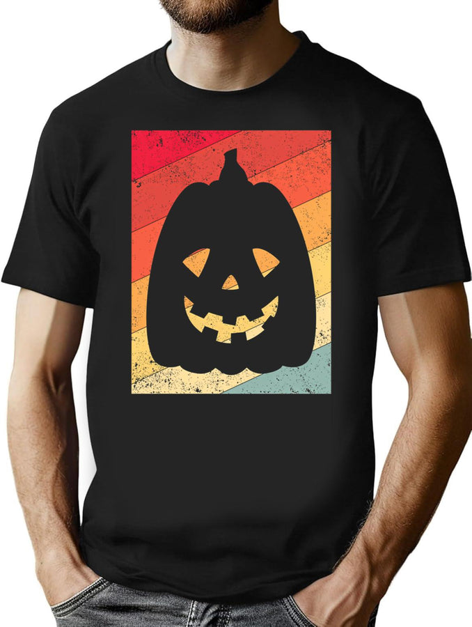 261 Vintage Halloween Pumpkin - Funny Halloween Gift T-Shirt for Men & Women, T-Shirts Graphic Tee - Black