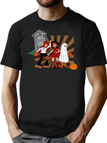 264 Retro Halloween T-Shirt for Men & Women, T-Shirts Graphic Tee - Black