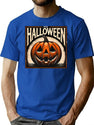 266 Vintage Halloween 1978 Pumpkin Poster T-Shirt for Men & Women, T-Shirts Graphic Tee - Blue