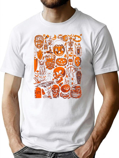 267 Halloween Vintage Art T-Shirt for Men & Women, T-Shirts Graphic Tee - Black