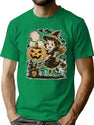 270 Happy Halloween Witch T-Shirt for Men & Women, T-Shirts Graphic Tee - Green