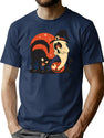 274 Retro Halloween Scene T-Shirt for Men & Women, T-Shirts Graphic Tee - Navy
