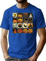 277 Embrace The Spooky Season With Vintage Halloween Designs T-Shirt for Men & Women, T-Shirts Graphic Tee - Blue
