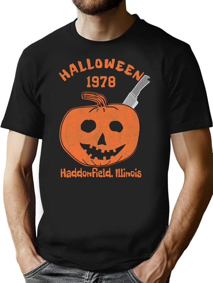 279 Halloween 1978 Jackolantern Haddonfield Illinois T-Shirt for Men & Women, T-Shirts Graphic Tee - Black