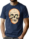 283 Creepy Halloween Skull With Eyeballs T-Shirt for Men & Women, T-Shirts Graphic Tee - Navy