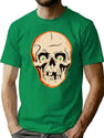 283 Creepy Halloween Skull With Eyeballs T-Shirt for Men & Women, T-Shirts Graphic Tee - Green
