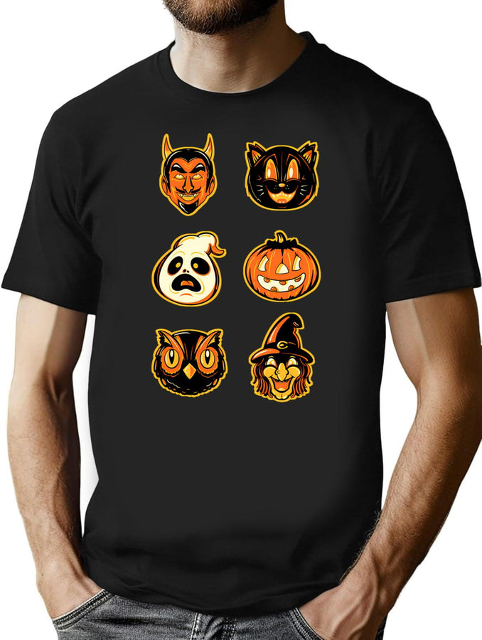 294 Vintage Halloween T-Shirt for Men & Women, T-Shirts Graphic Tee - Black