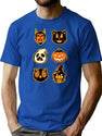 294 Vintage Halloween T-Shirt for Men & Women, T-Shirts Graphic Tee - Blue