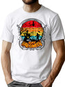 298 Vintage Pumpkin Scene Halloween T-Shirt for Men & Women, T-Shirts Graphic Tee - White
