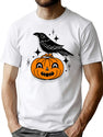 299 Halloween Pumpkin And Crow T-Shirt for Men & Women, T-Shirts Graphic Tee - White