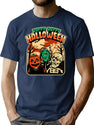 300 Happy Happy Halloween T-Shirt for Men & Women, T-Shirts Graphic Tee - Navy