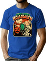 300 Happy Happy Halloween T-Shirt for Men & Women, T-Shirts Graphic Tee - Blue