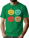 301 Pumpkin Faces Vintage Halloween T-Shirt for Men & Women, T-Shirts Graphic Tee - Green