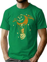 302 Jack O Lantern Hot Air Balloon T-Shirt for Men & Women, T-Shirts Graphic Tee - Green
