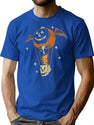 302 Jack O Lantern Hot Air Balloon T-Shirt for Men & Women, T-Shirts Graphic Tee - Blue