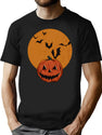 305 Vintage Halloween Spooky Pumpkin T-Shirt for Men & Women, T-Shirts Graphic Tee - Black