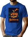 306 Jack-O-Lantern T-Shirt for Men & Women, T-Shirts Graphic Tee - Blue