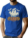 307 Spooky Haloween Ghost T-Shirt for Men & Women, T-Shirts Graphic Tee - Blue