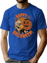 308 Happy Halloween Celebration Gift Halloween Day Thanksgiving Christmas Day T-Shirt for Men & Women, T-Shirts Graphic Tee - Blue
