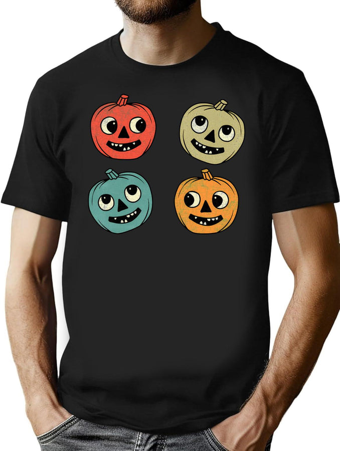 311 Vintage Halloween Pumpkin T-Shirt for Men & Women, T-Shirts Graphic Tee - Black
