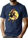 317 Vintage Pin Up Witch Halloween Pinup Girl Funny T-Shirt for Men & Women, T-Shirts Graphic Tee - Navy